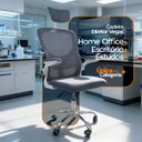 Ver imagem 3 de Cadeira de Escritório Diretor Oficial Vegas com Apoio - Cinza Branco + E-book