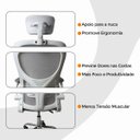 Ver imagem 7 de Cadeira de Escritório Diretor Oficial Vegas com Apoio - Cinza Branco + E-book