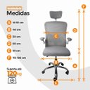 Ver imagem 5 de Cadeira de Escritório Diretor Oficial Vegas com Apoio - Cinza Branco + E-book