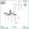 Mesa de Jantar Extensível 4 ou 6 Lugares 122/159cm 100% Mdf Tm70 Dalla Costa-freijó/preto Fosco - 2