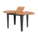 Ver imagem 3 de Mesa de Jantar Extensível 4 ou 6 Lugares 122/159cm 100% Mdf Tm70 Dalla Costa-freijó/preto Fosco