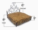 Ver imagem 2 de Caminha De Ferro Artesanal Para Pet's Médio Porte + Almofada