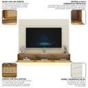 Ver imagem 6 de Estante Home para TV até 85 Polegadas com LED 100% MDF 217CMX217CM Luminare Native Off White
