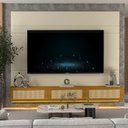 Ver imagem 7 de Estante Home para TV até 85 Polegadas com LED 100% MDF 217CMX217CM Luminare Native Off White