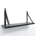 Ver imagem 1 de Prateleira em MDF Preto 60x15cm com Alça Preto