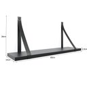 Ver imagem 3 de Prateleira em MDF Preto 60x15cm com Alça Preto