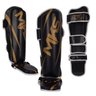 Caneleira de Muay Thai e Kickboxing Mks Champions V3 Preto/dourado - P - 1
