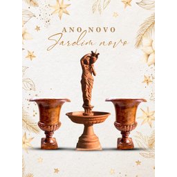 kit jardim de luxo conjunto chafariz ânfora vaso pronto artes DECORAÇÃO DE JARDIM - 2