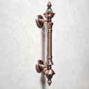 Ver imagem 3 de Puxador Duplo Classic 260mm Cobre Antigo Porta Pivotante Correr Passagem Madeira Vidro Rústico