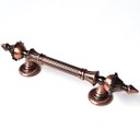 Ver imagem 2 de Puxador Duplo Classic 260mm Cobre Antigo Porta Pivotante Correr Passagem Madeira Vidro Rústico