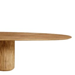 Mesa de Jantar Oásis Orgânica Cilíndrica Nogueira 244x137 Cm - 2