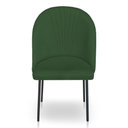 Ver imagem 4 de Kit 6 Cadeiras Poltrona de Jantar Ariel Suede Verde Pés de Ferro Preto - Pallazio