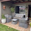 Ver imagem 1 de Conjunto de Sofá em Corda Náutica Bambu - 1 Sofá 2l + 2 Poltronas + 1 Mesa Centro