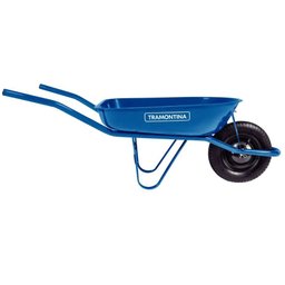 Carrinho de Mão Tramontina Caçamba Rasa Metálica Braço Metálico e Pneu com Câmara Azul 50l - 2