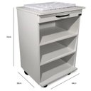 Ver imagem 2 de Mobiliário Mesa Auxiliar com 3 Nichos Mdf