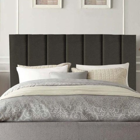 Cabeceira Estofada Queen 160cm Carla Linho Marrom - D a Decor