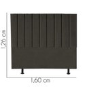 Ver imagem 2 de Cabeceira Estofada Queen 160cm Carla Linho Marrom - D a Decor