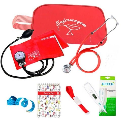 Kit de Enfermagem Premium Ref.14 Broonell - Vermelho