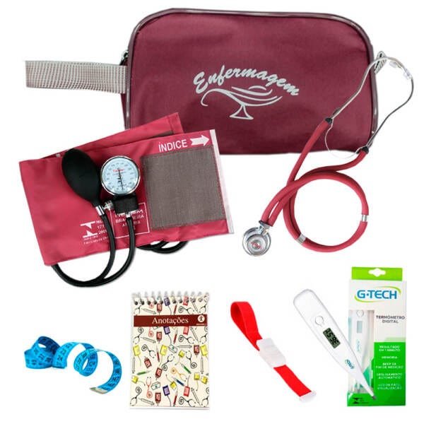 Kit de enfermagem Premium Ref.14 Broonell - Vinho - 1