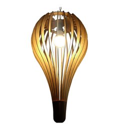 Lustre Luminária Pendente de Madeira MDF Mod. Capadócia - 1