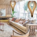 Ver imagem 2 de Lustre Luminária Pendente de Madeira MDF Mod. Capadócia