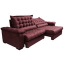 Ver mais imagens de Sofá Retrátil e Reclinável 2,15m Molas Ensacadas Cama inBox Big Space com Bordado 3D Velusoft