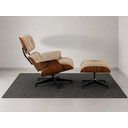 Ver imagem 2 de Poltrona Charles Eames com Puff - Pau Ferro em Couro Off White