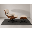 Ver imagem 3 de Poltrona Charles Eames com Puff - Pau Ferro em Couro Off White