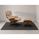 Ver imagem 1 de Poltrona Charles Eames com Puff - Pau Ferro em Couro Off White