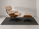 Ver imagem 1 de Poltrona Charles Eames com Puff - Pau Ferro em Couro Off White