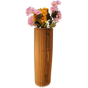 Vaso de Chão Decorativo Grande Torre -:mdf Cru/70x20cm