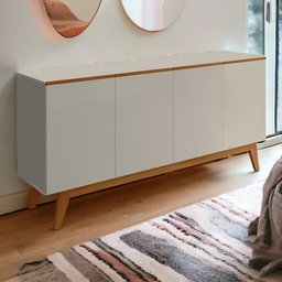 Buffet Ares Lux 04 Portas Gianduia e Nature Tebarrot - 1 Buffet Ares Lux 04 Portas Gianduia e Nature Tebarrot - 1