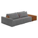 Ver imagem 1 de Sofá Ilha 2 Lugares Living 272cm Modulado Lary Bouclê K01 Cor Cinza