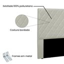 Ver imagem 3 de Cabeceira Solteiro 0,90m Esmeralda Veludo - Pallazio - Cinza Prata