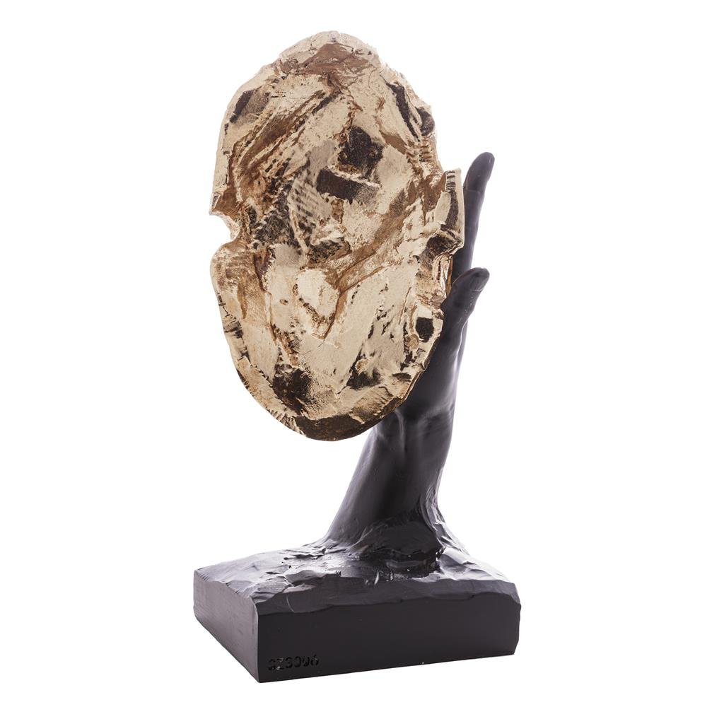 Escultura Moderna de Resina Face 29x13cm - Rojemac - 5