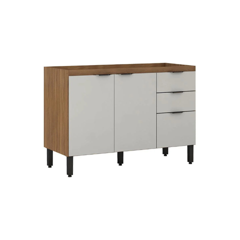 Balcão para Pia Firenze 120 cm Amêndola Touch Nude Prime Tx - Demóbile