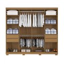 Ver imagem 3 de Guarda-roupa Casal Valencia 8 Portas 4 Gavetas Ripado Atacama/areia - Aramóveis