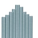 Ver imagem 1 de Kit 10 Barra Roscada Zincada de 1 Metro Unc Stein 1/4