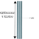 Ver imagem 3 de Kit 10 Barra Roscada Zincada de 1 Metro Unc Stein 1/4