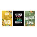 Ver imagem 1 de Kit 3 Quadros Decorativos para Cozinha Frases Casa Tempero Vida Amor