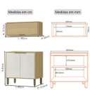 Ver imagem 7 de Cozinha Modulada Completa Vick 5 Peças Castanho Off White