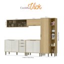 Ver imagem 4 de Cozinha Modulada Completa Vick 5 Peças Castanho Off White