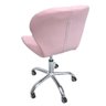Cadeira Escritório Slim Vegas Base Giratória Estofada Rosa Quartzo - 2