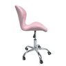 Cadeira Escritório Slim Vegas Base Giratória Estofada Rosa Quartzo - 5
