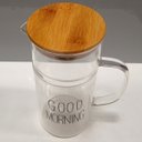 Ver imagem 2 de Jarra de Borossilicato 1,2L Transparente 21x9x9cm Água Suco Chá Bebidas Mesa