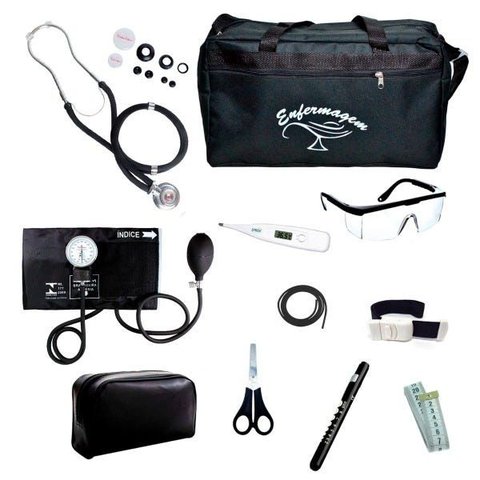 Kit Enfermagem com Nota e Garantia Limitada - Preto-bolsa Tipo 2