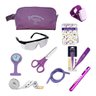 Kit Material de Bolso para Enfermagem com Relógio - Preta - Lilás - 1