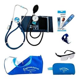 Kit Para Enfermagem Com Aparelho De Pressão Diversas Cores - Azul Royal - Símbolo da Enfermagem - 1