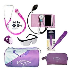 Kit Para Enfermagem Com Aparelho De Pressão Diversas Cores - Lilás - Símbolo da Enfermagem