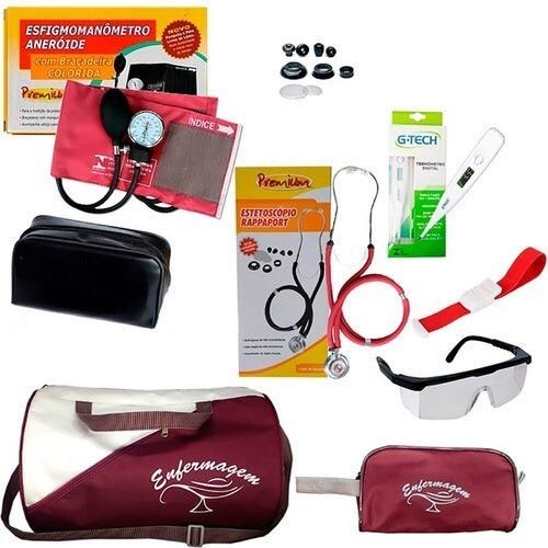 Kit Para Enfermagem Com Aparelho De Pressão Diversas Cores - Pink-Marca Pamed - Símbolo da Enfermage - 3